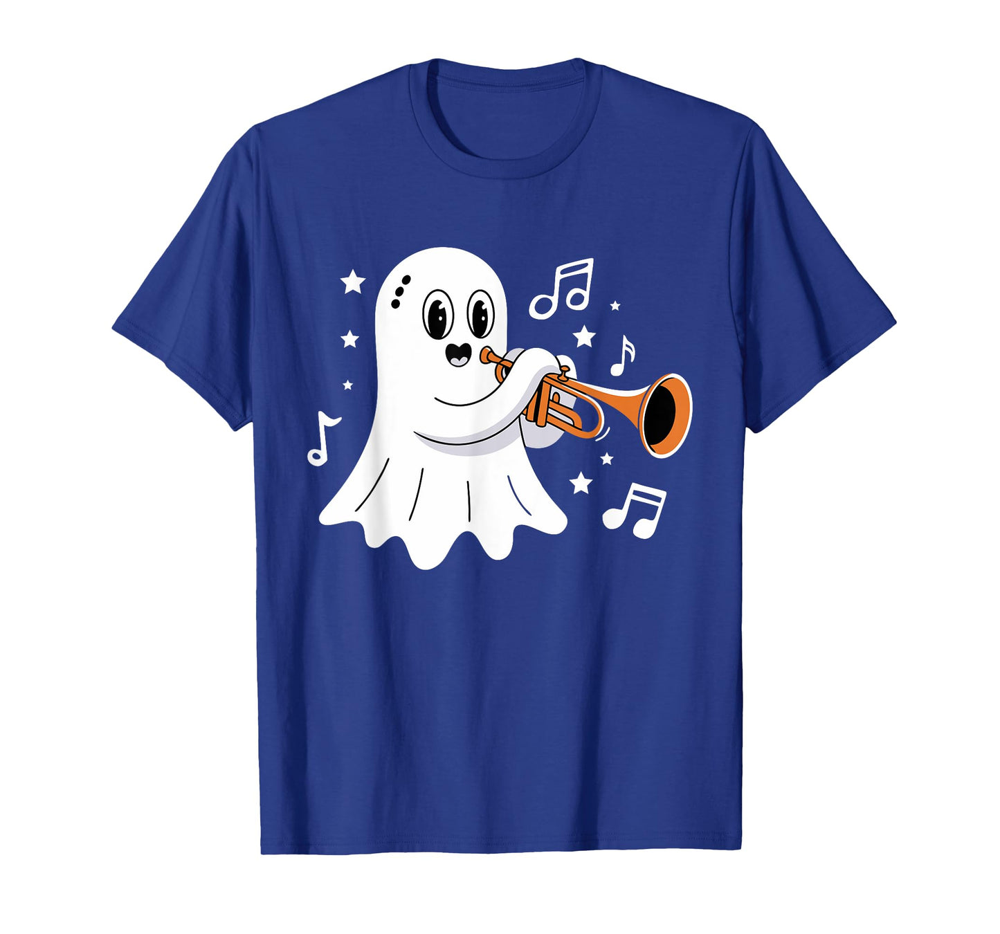 Halloween Ghost Music Teacher Playing Instruments T-Shirt