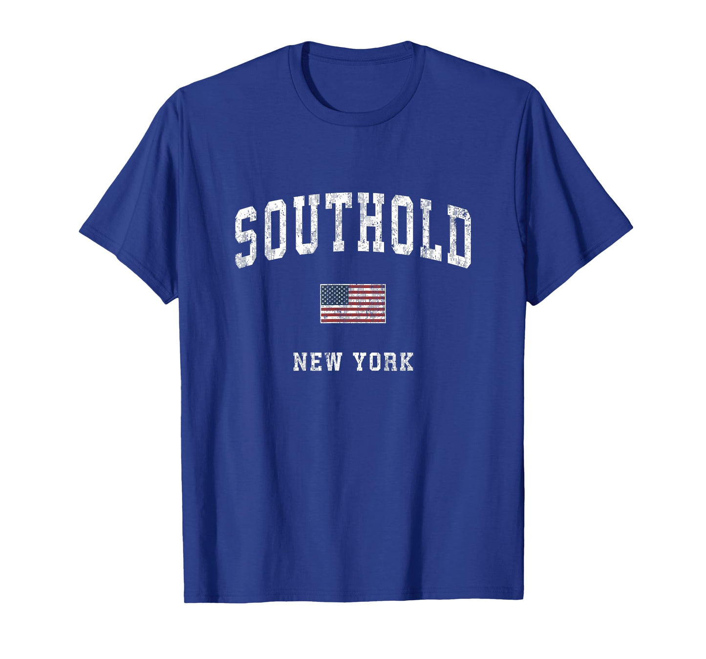 Southold New York NY Vintage American Flag Sports Design T-Shirt