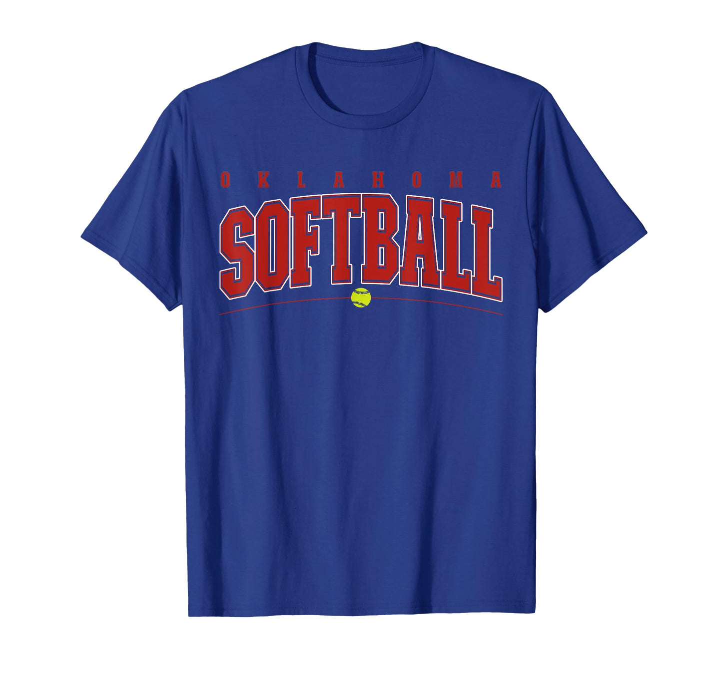 Oklahoma Softball Vintage Mens Kids Team Retro Softball Fan T-Shirt