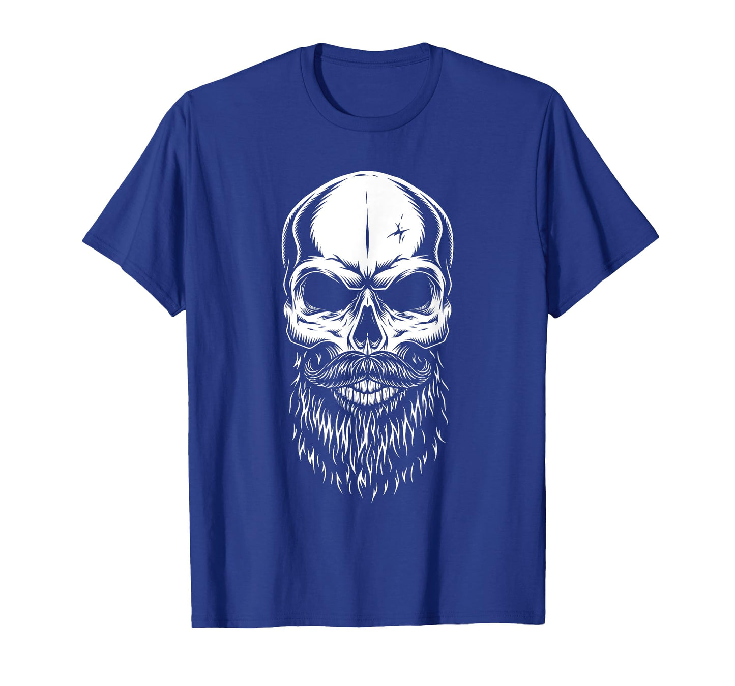 Bearded Skull Lazy Halloween Costume Cool Skeleton Beard T-Shirt