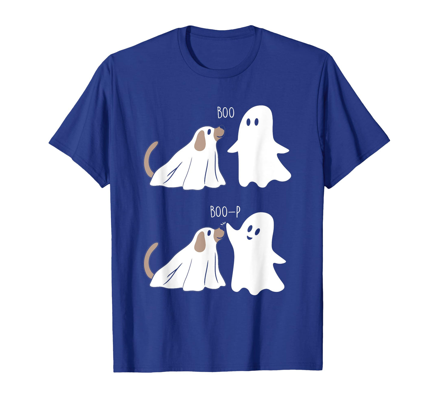 Boo Boop Dog And Ghost Funny Halloween Spooky Dog T-Shirt for Men Women Kids
