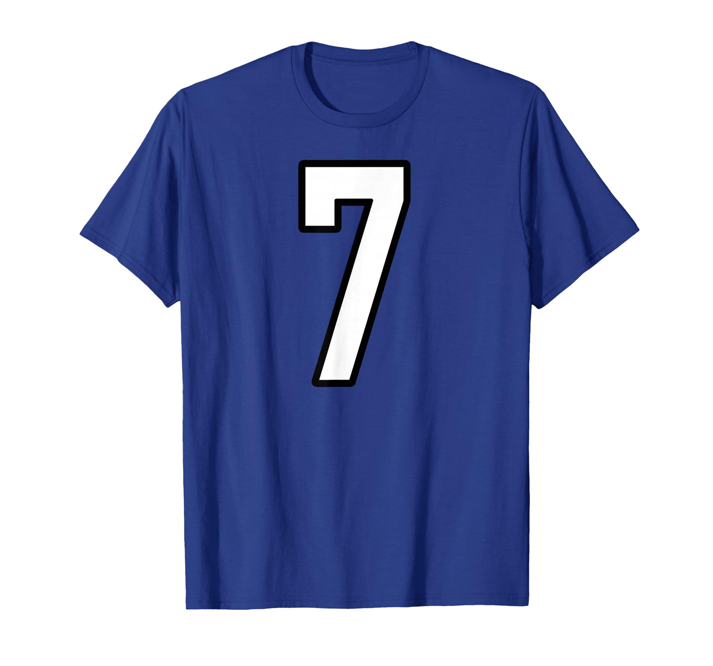 White and Black Sports Number 7 Jersey Uniform Player T-Shirt