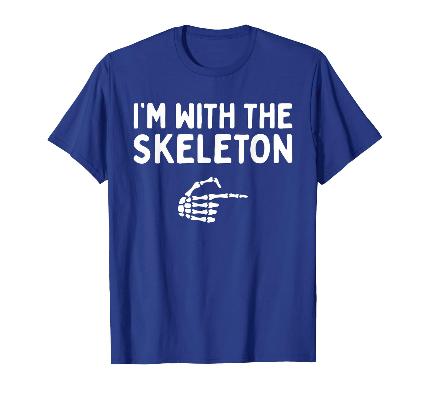 I'm With The Skeleton Halloween Costume Matching Couples T-Shirt