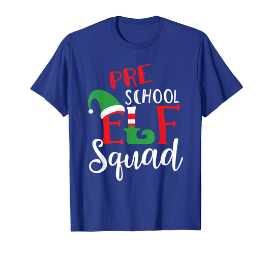 Elf Squad Pre School Christmas Teacher Top T-Shirt