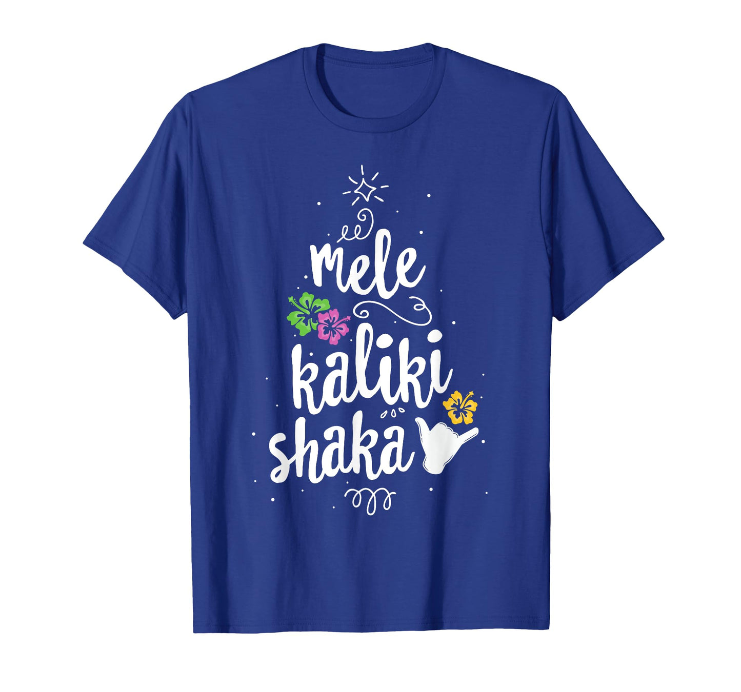 Mele Kalki Shaka Hawaii Christmas Tree Shirt Kalikimaka T-Shirt