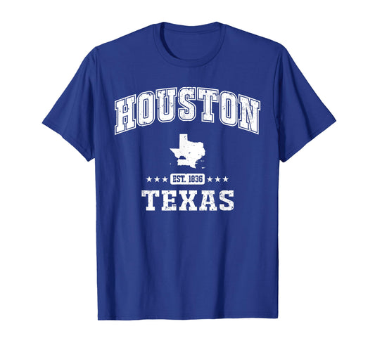 Houston Texas TX Vintage Sports Athletic T-Shirt