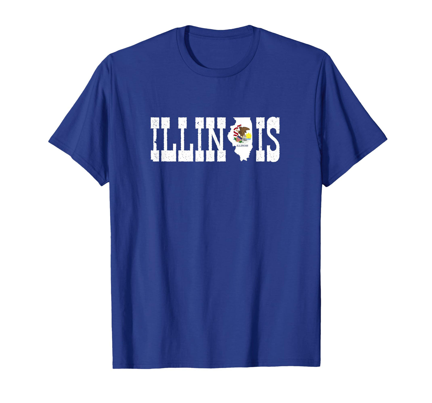 Illinois State and Illinois Flag with Pride for Illinois T-Shirt