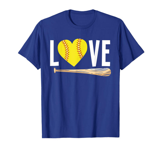 Love Softball Player Girls Teens Funny Softball T-Shirt