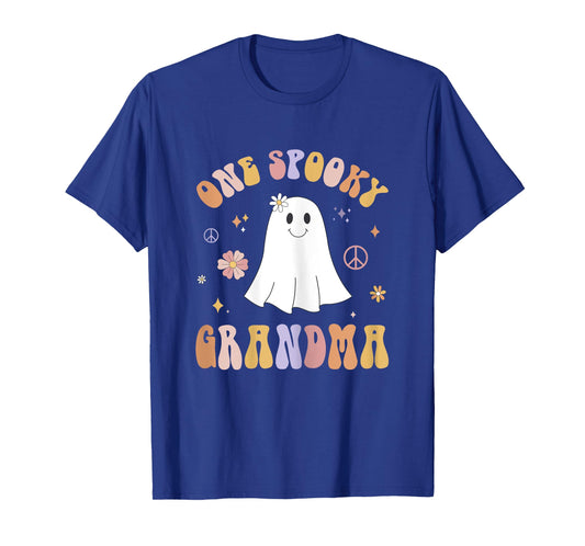 One Spooky Grandma First Birthday Retro Halloween Ghost Boo T-Shirt
