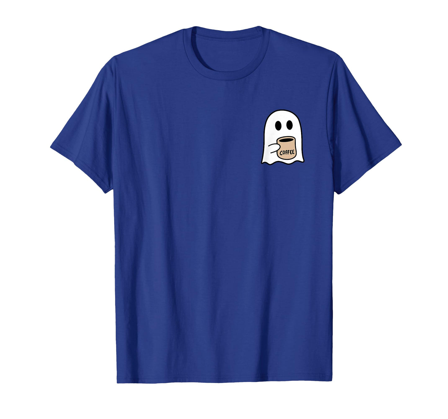 Ghost Drinking Coffee Funny Halloween Costume Coffee Lover T-Shirt