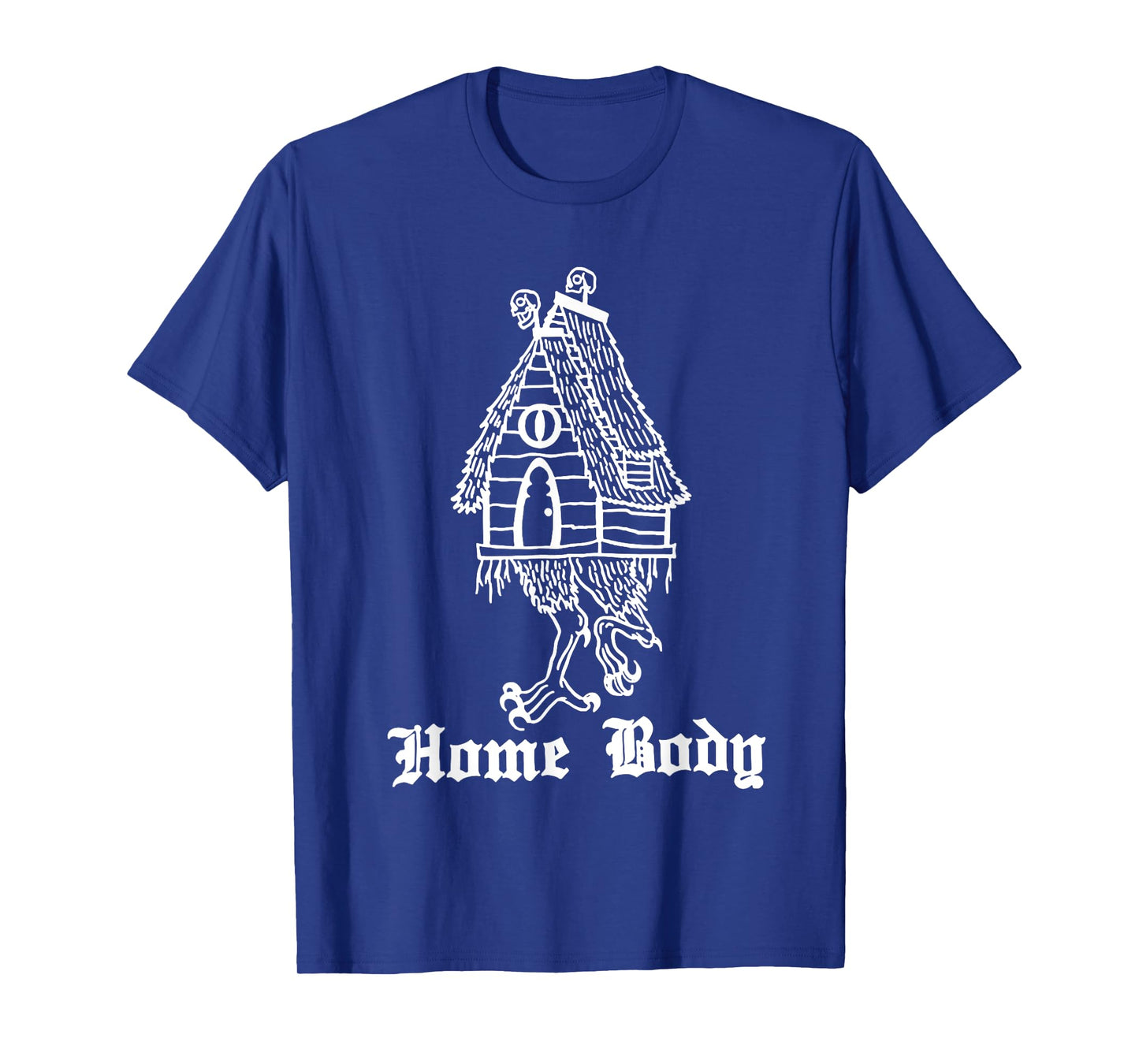 Funny Baba Yaga's Hut Home Body Tee Shirt - Unisex Kids Halloween T-Shirt - Black - Small