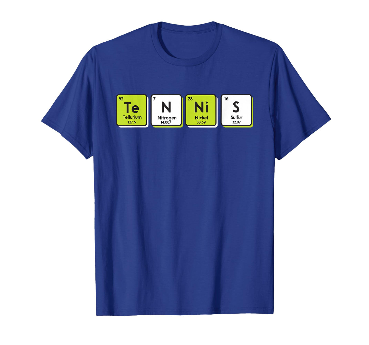 Tennis Periodic Table Elements Sport Funny Player Coach Gift T-Shirt