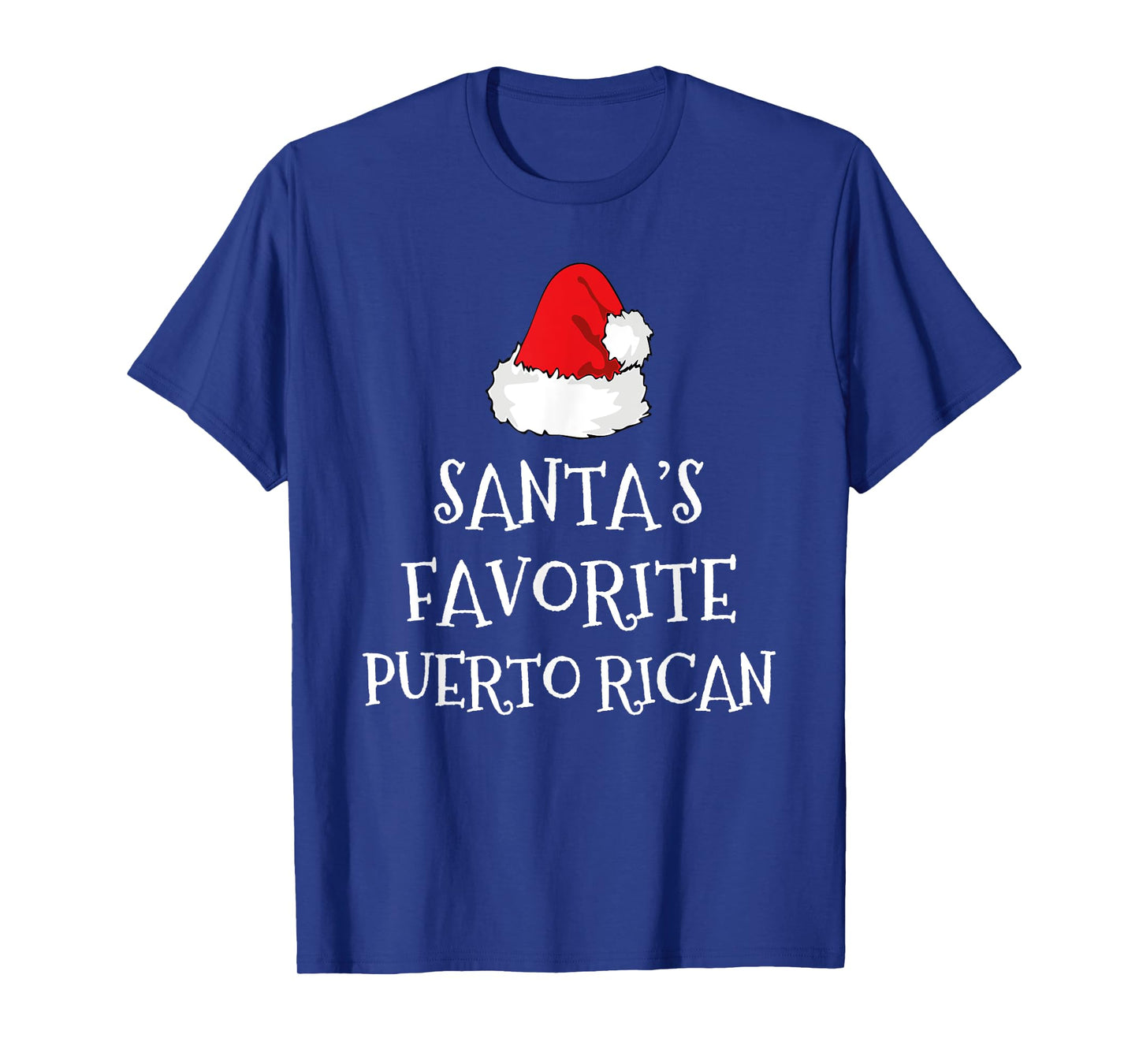Santa's Favorite Puerto Rican Christmas Hat Funny Xmas Rico T-Shirt
