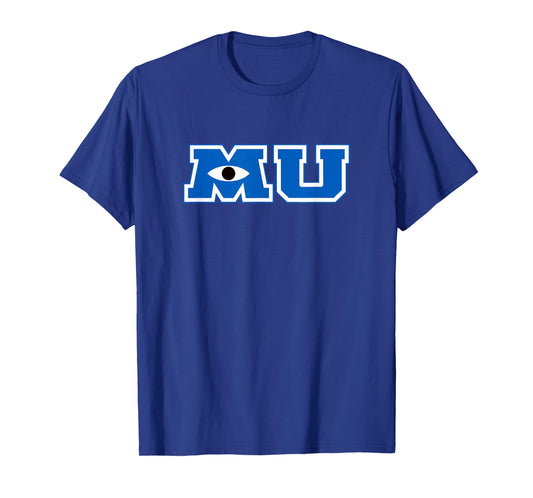 Disney Pixar Monsters University Iconic Big Chest Text Logo T-Shirt