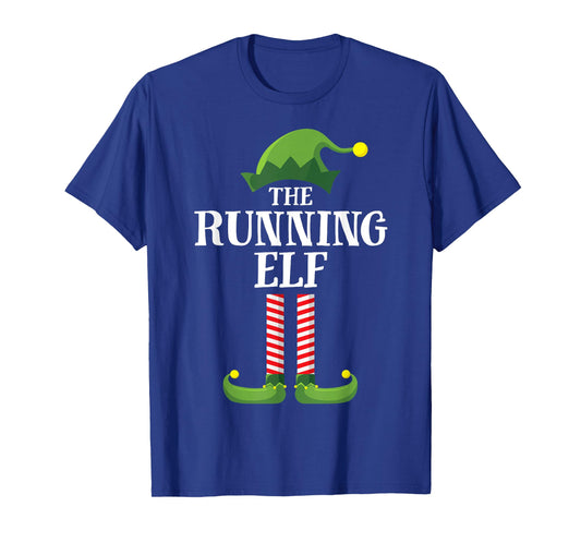 Running Elf Matching Family Group Christmas Party Pyjamas T-Shirt