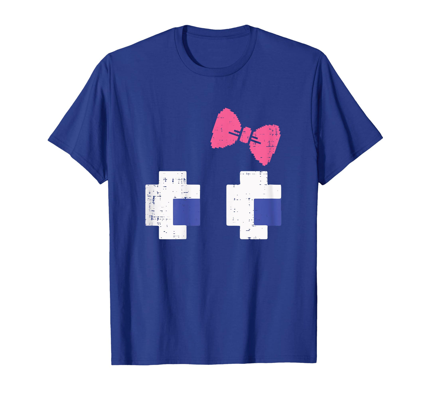 Halloween Gaming Pixel Eyes Bow Costume Girls Kids Women T-Shirt