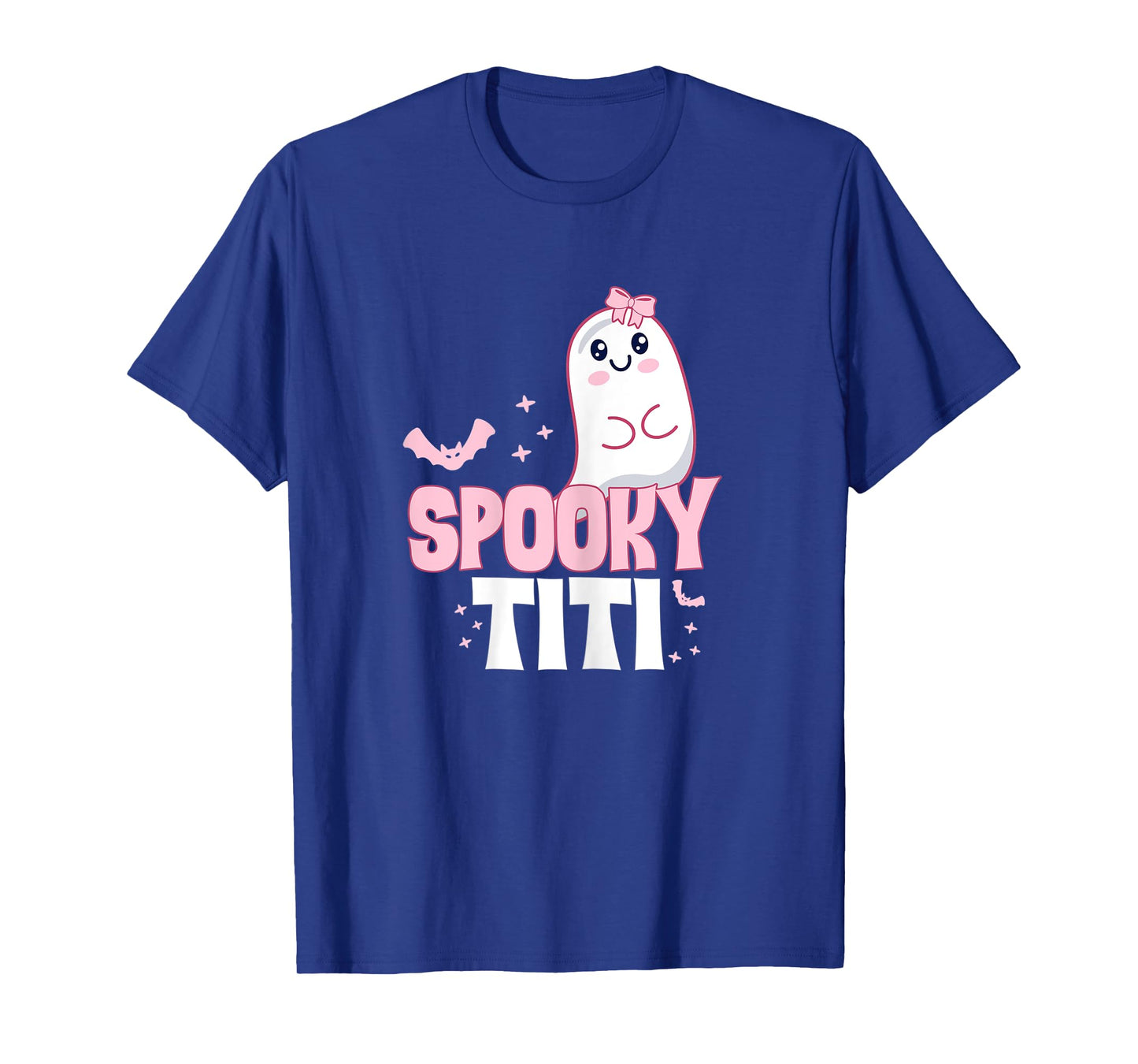 Womens Spooky Titi Family Cute Pink White Ghost Boo Halloween T-Shirt
