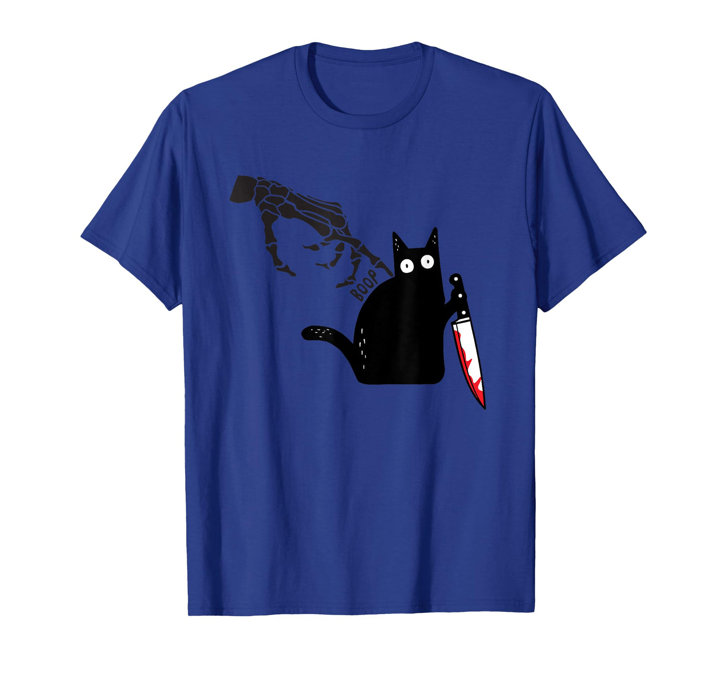 Spooky Boop Skeleton Hand Touch Ghost Cat Halloween T-Shirt