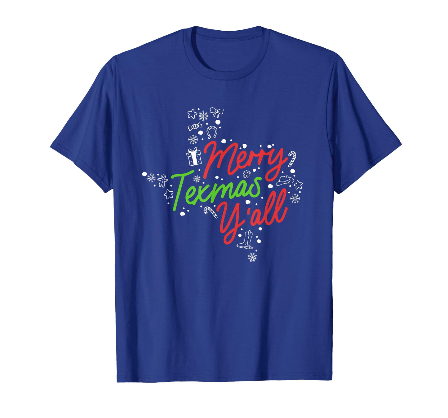 Merry Texmas Y'all Cute Southern Christmas Texas Holidays T-Shirt
