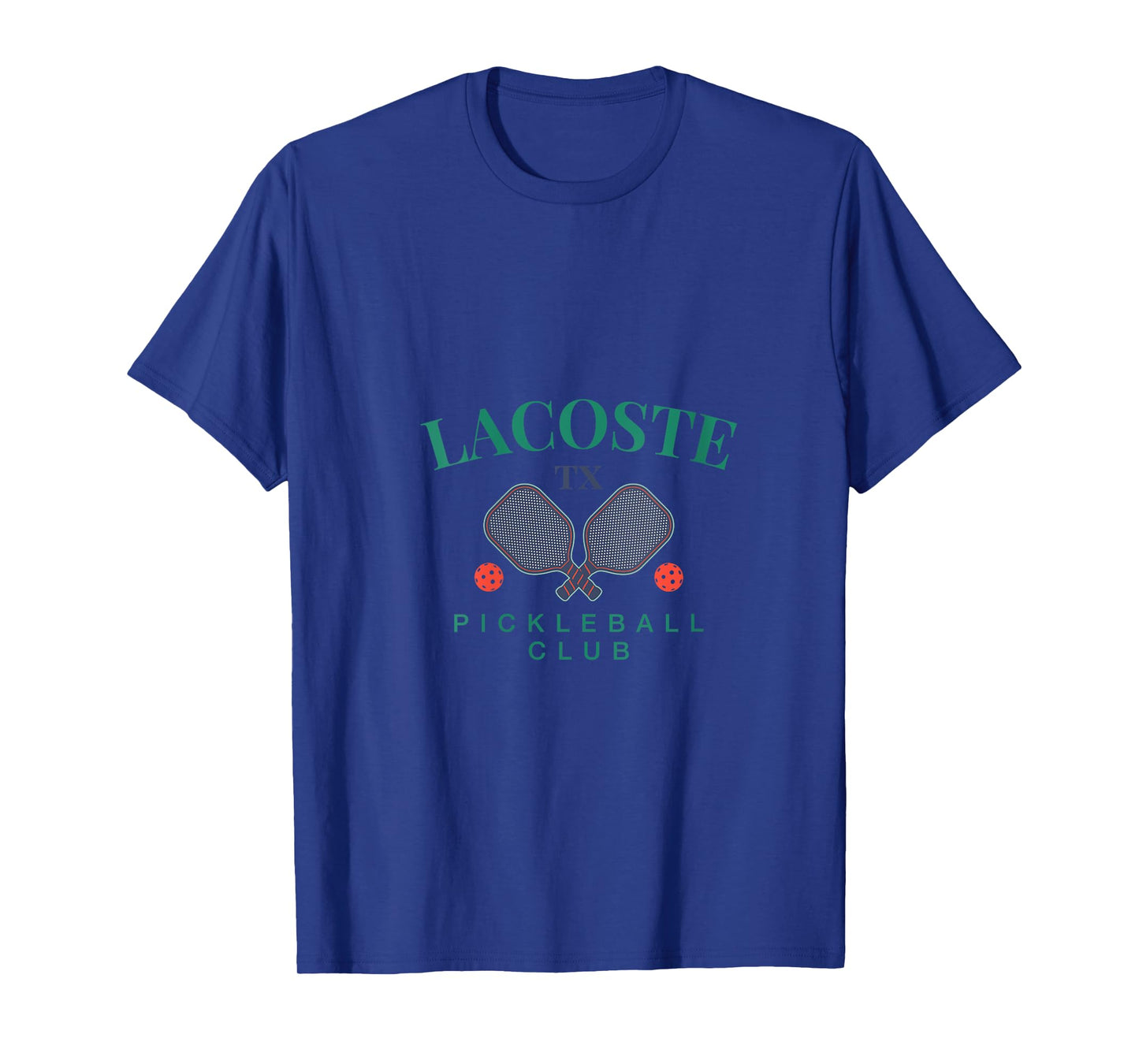 Womens LaCoste, TX Pickleball Club Tee for Paddle Players V-Neck T-Shirt