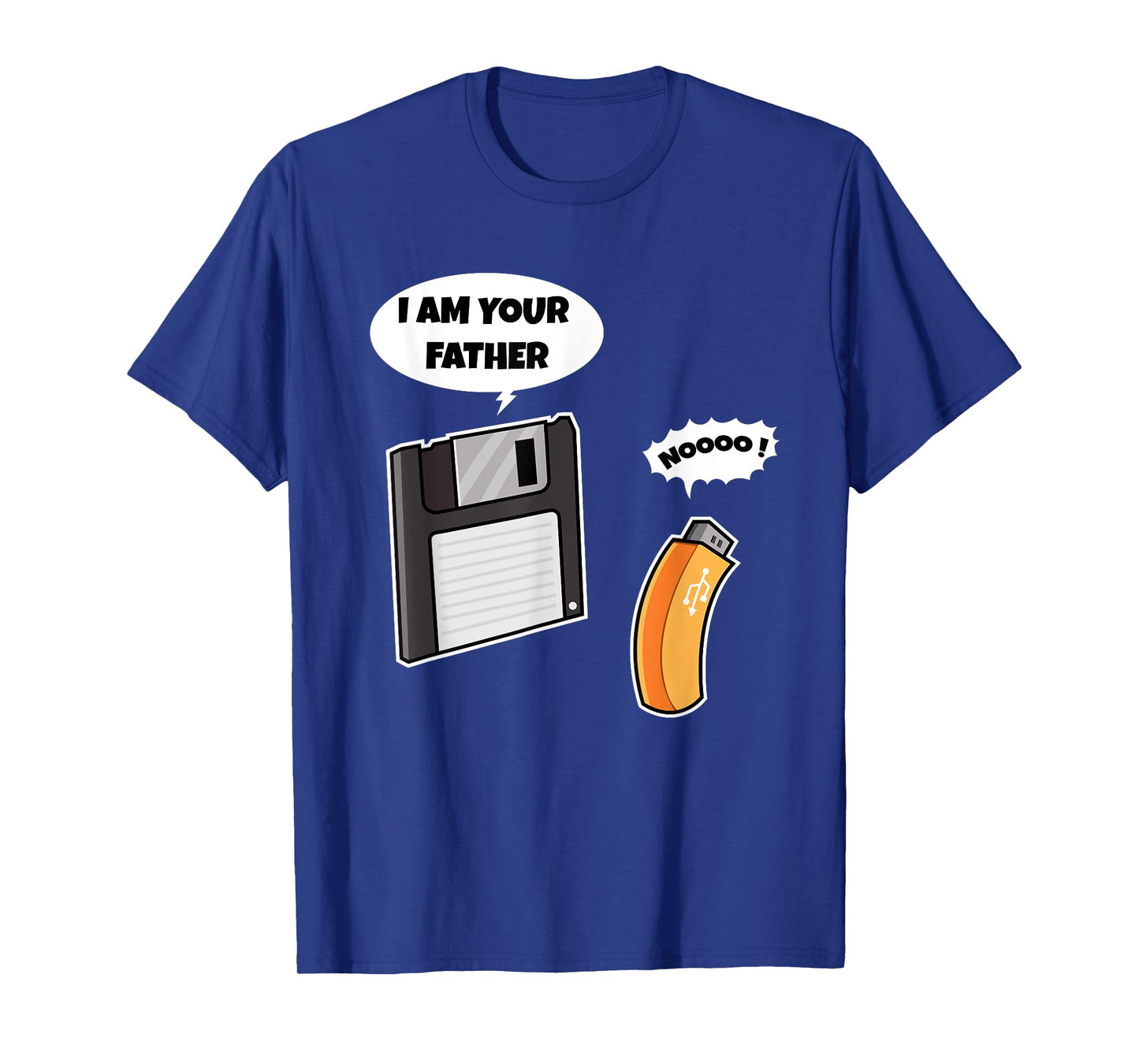 Funny Father Floppy Disk and Son USB Flash Drive Nerdy Gift T-Shirt
