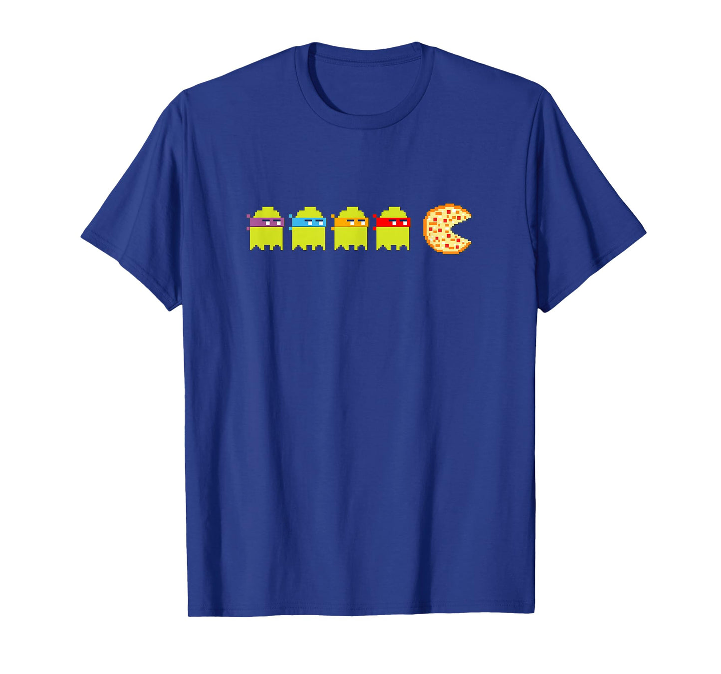 8-Bit Vintage Ghost Turtle Chasing Pizza Retro Arcade Game T-Shirt