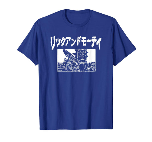 Rick and Morty White Japanese Logo T-shirt T-Shirt