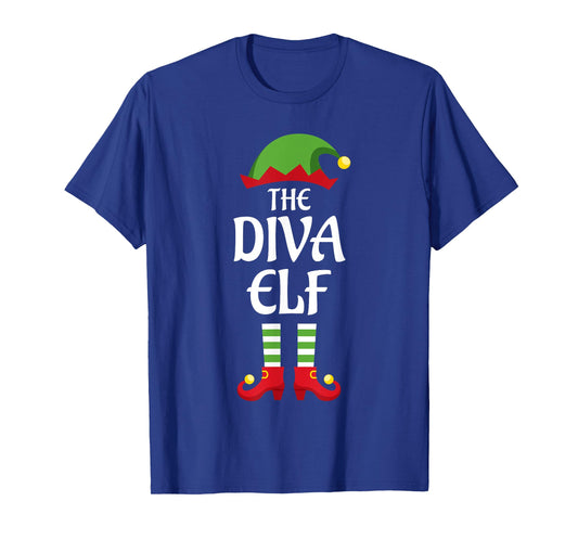 Diva Elf Family Matching Group Christmas Mom T-Shirt
