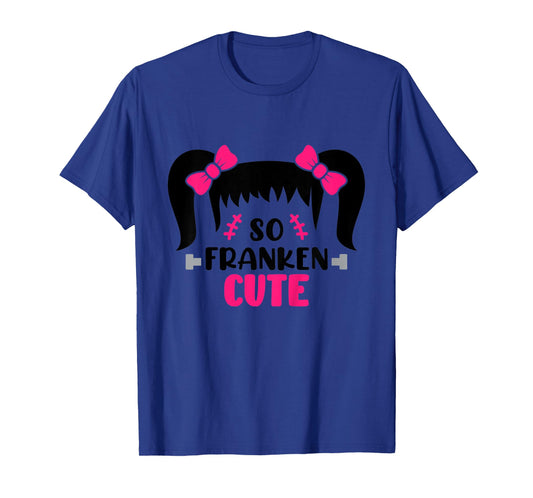 Kids So Franken Cute Toddler Girl Halloween Costume Scary Funny T-Shirt