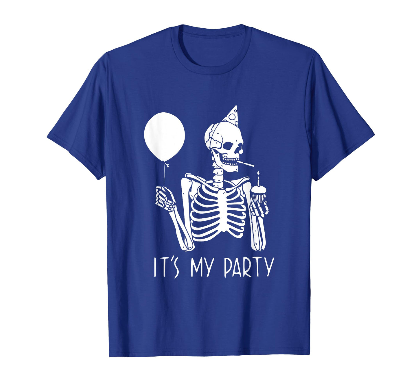 Its My Party Lazy Halloween Costume Skeleton Skull Birthday T-Shirt