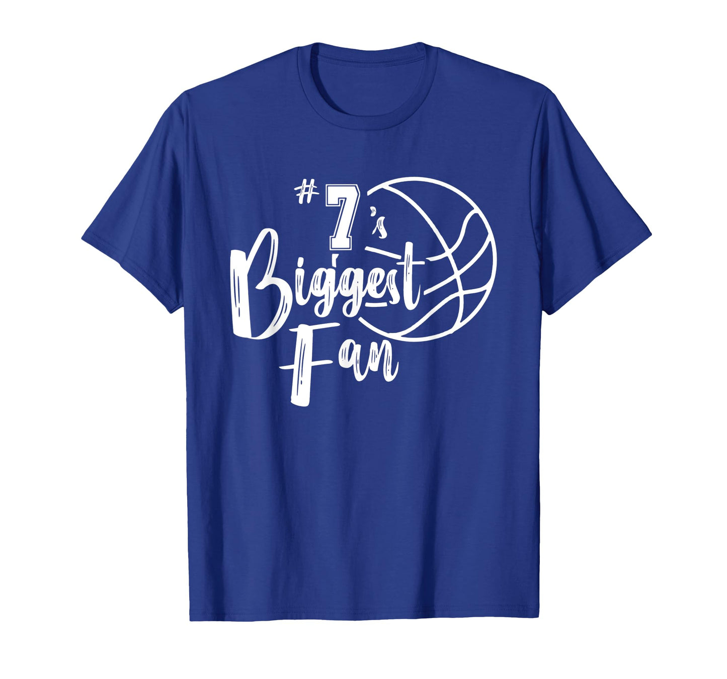 Number 7's Biggest Fan Shirt Basketball Player Mom Dad T-Shirt