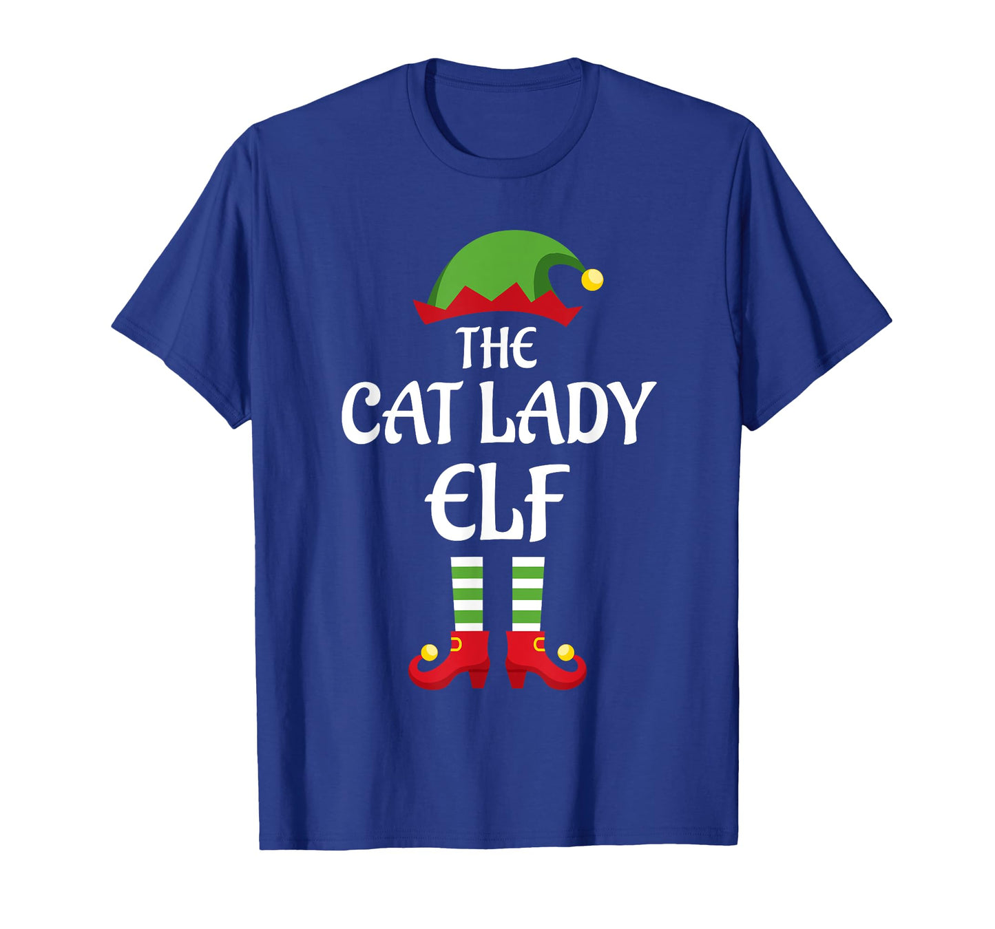 Cat Lady Elf Family Matching Group Christmas T-Shirt