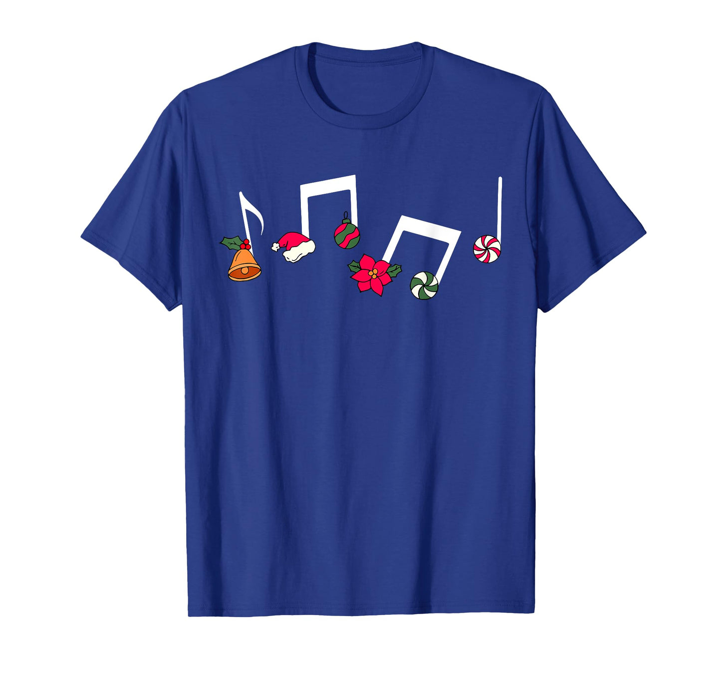 Music Notes Santa Hat Candy Music Teacher Christmas Outfit T-Shirt
