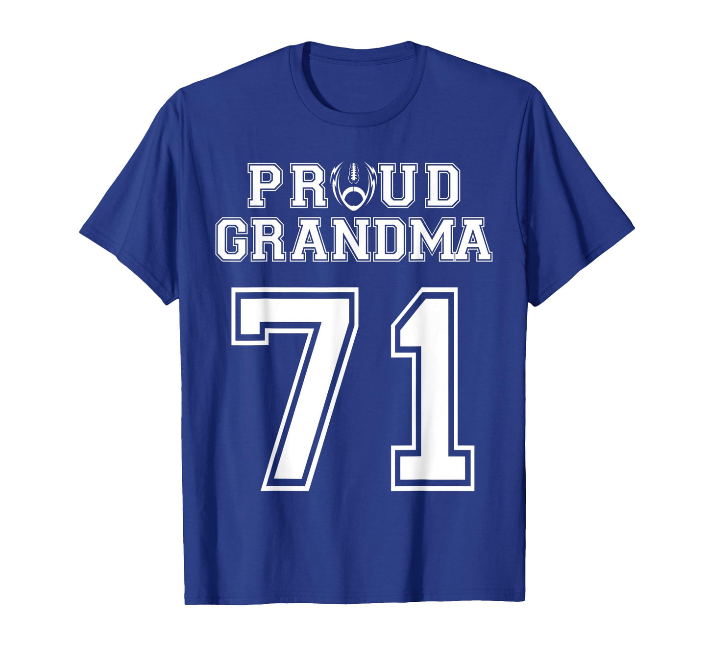Custom Proud Football Grandma Number 71 Personalized Women T-Shirt