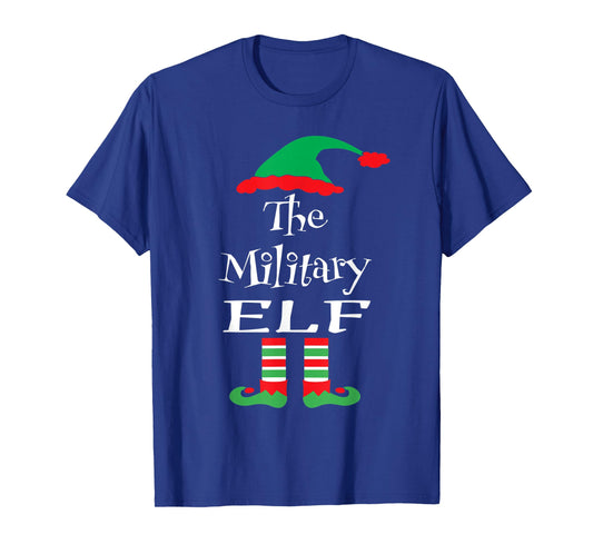 Funny The Military Elf Shirt Xmas Family Matching Women Men T-Shirt