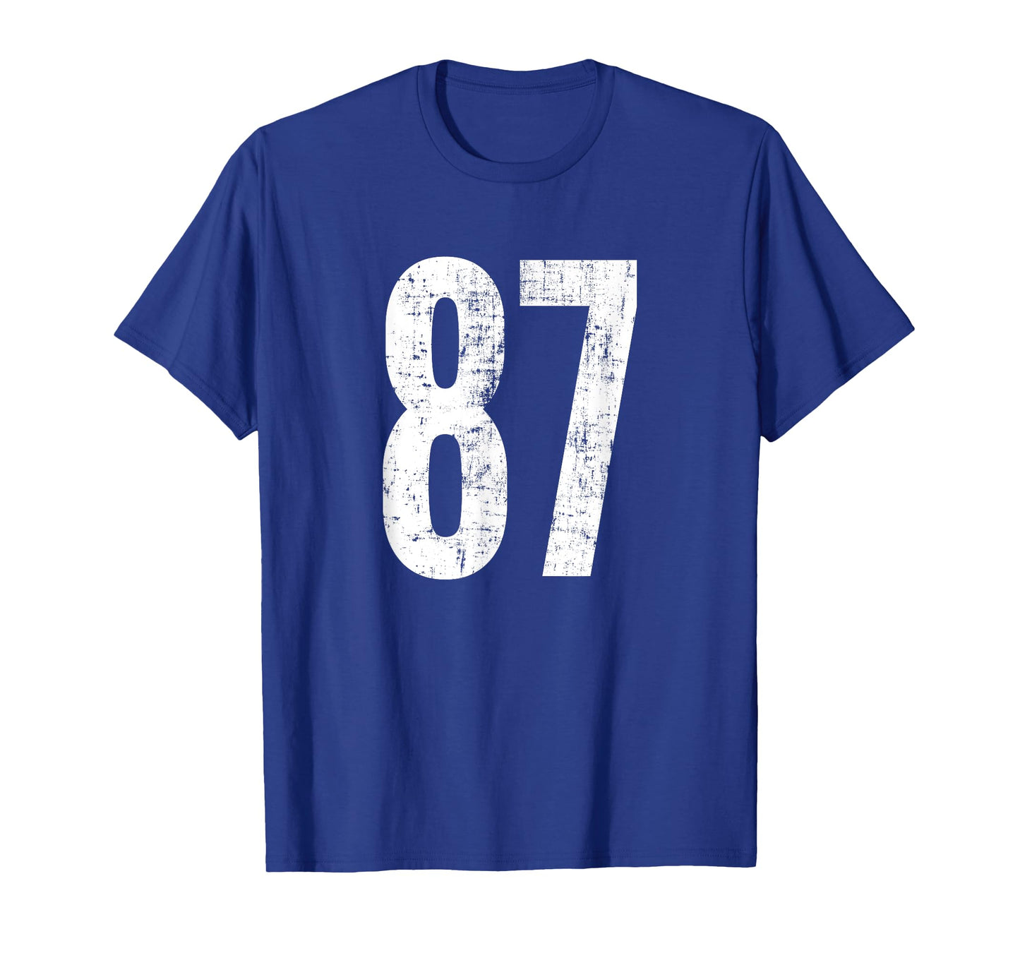Number 87 Eighty-Seven Distressed Vintage Sport Team Players T-Shirt