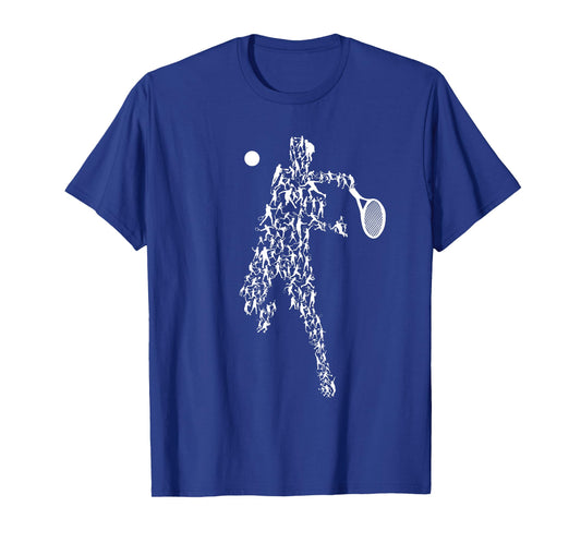 Tennis Positions Player Balls Funny Racket Game Outfit T-Shirt