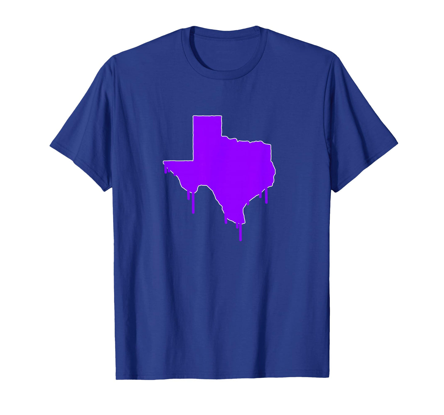 Purple Texas State Drip South Houston TX 713 Slab Lean Screw T-Shirt