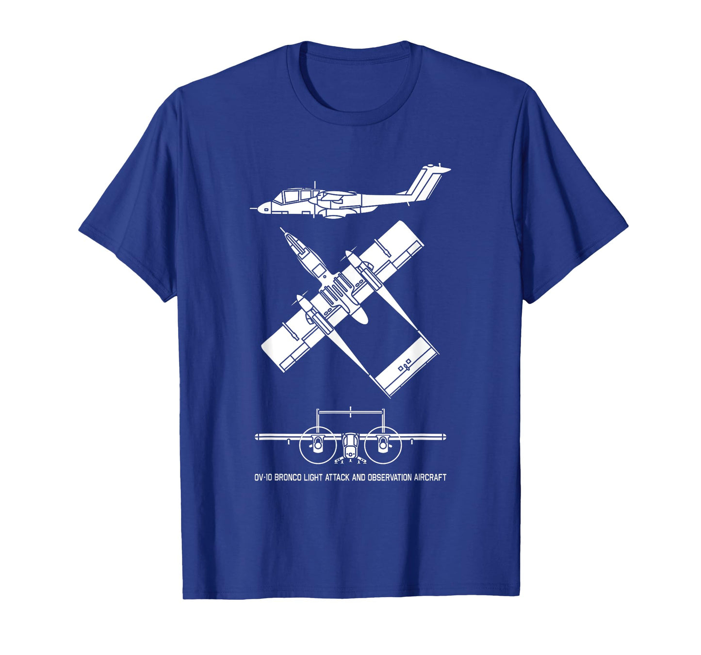 OV-10 Bronco American Plane Cutout Silhouette T-Shirt