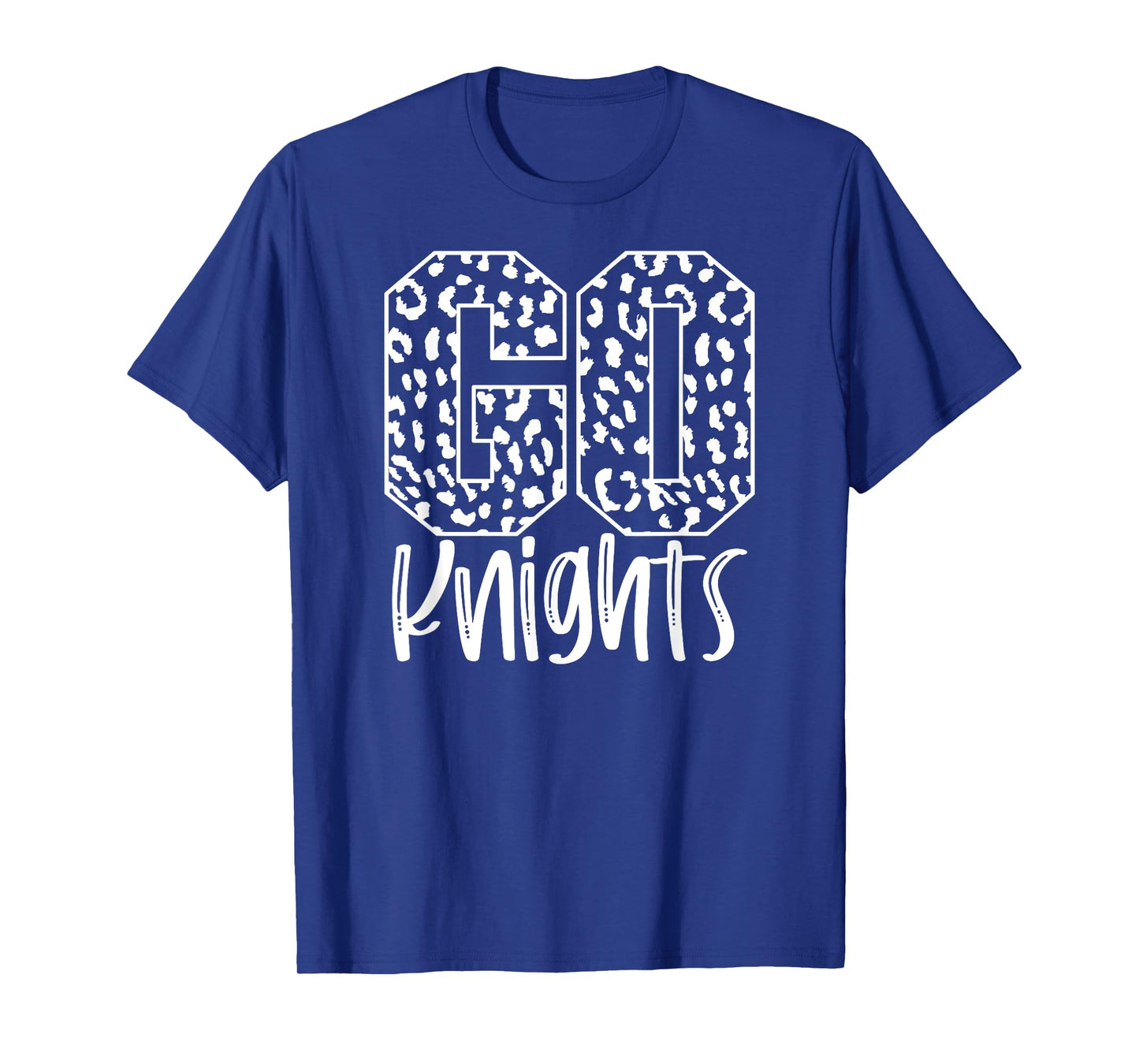 Knights Team Mascot School Spirit Game Night Leopard Print T-Shirt