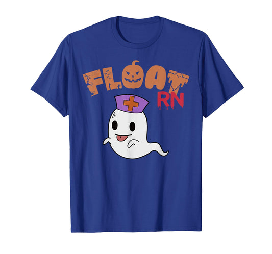 Float Nurse Ghost Boo Crew Halloween Nursing Float Pool RN T-Shirt
