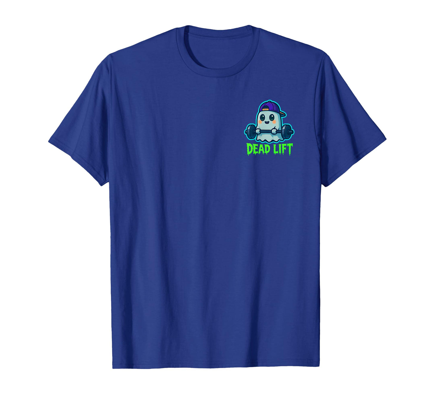 Dead Lift Funny Ghost Gym Halloween Weightlifting Pocket T-Shirt