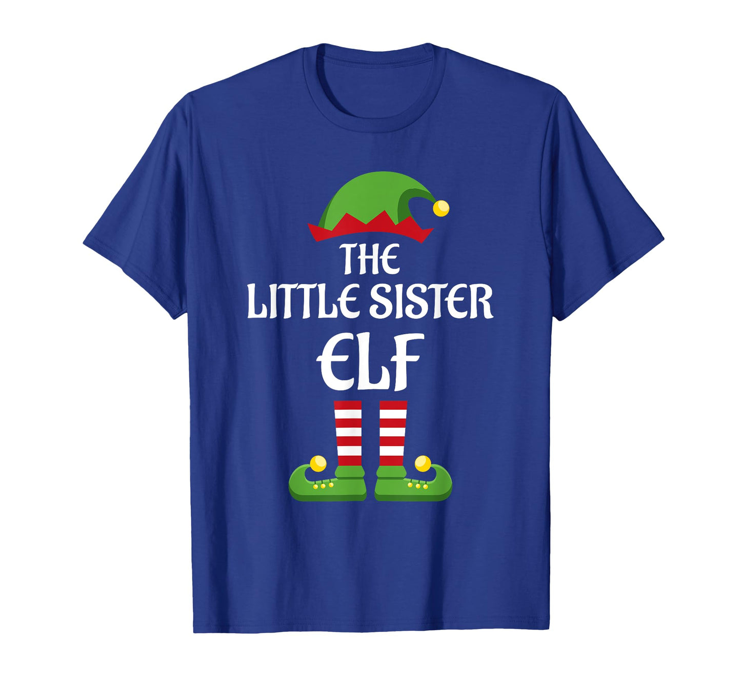 Little Sister Elf Family Matching Group Christmas T-Shirt