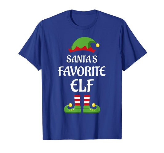 Santa's Favorite Elf Family Matching Group Christmas T-Shirt