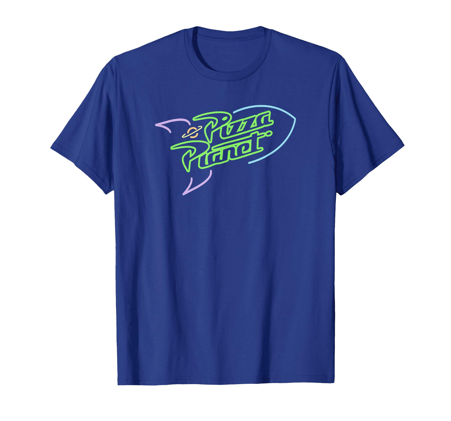 Disney Pixar Toy Story Pizza Planet Neon Spaceship Logo T-Shirt