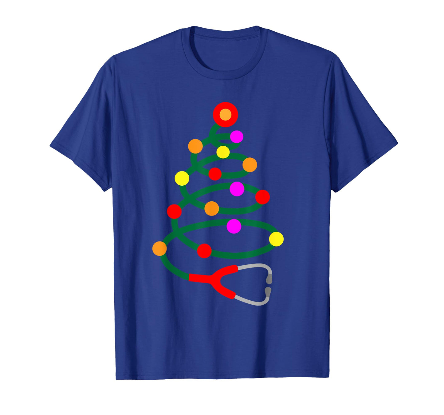 Nurse Christmas Tree Stethoscope Nurses Xmas Scrub Top T-Shirt