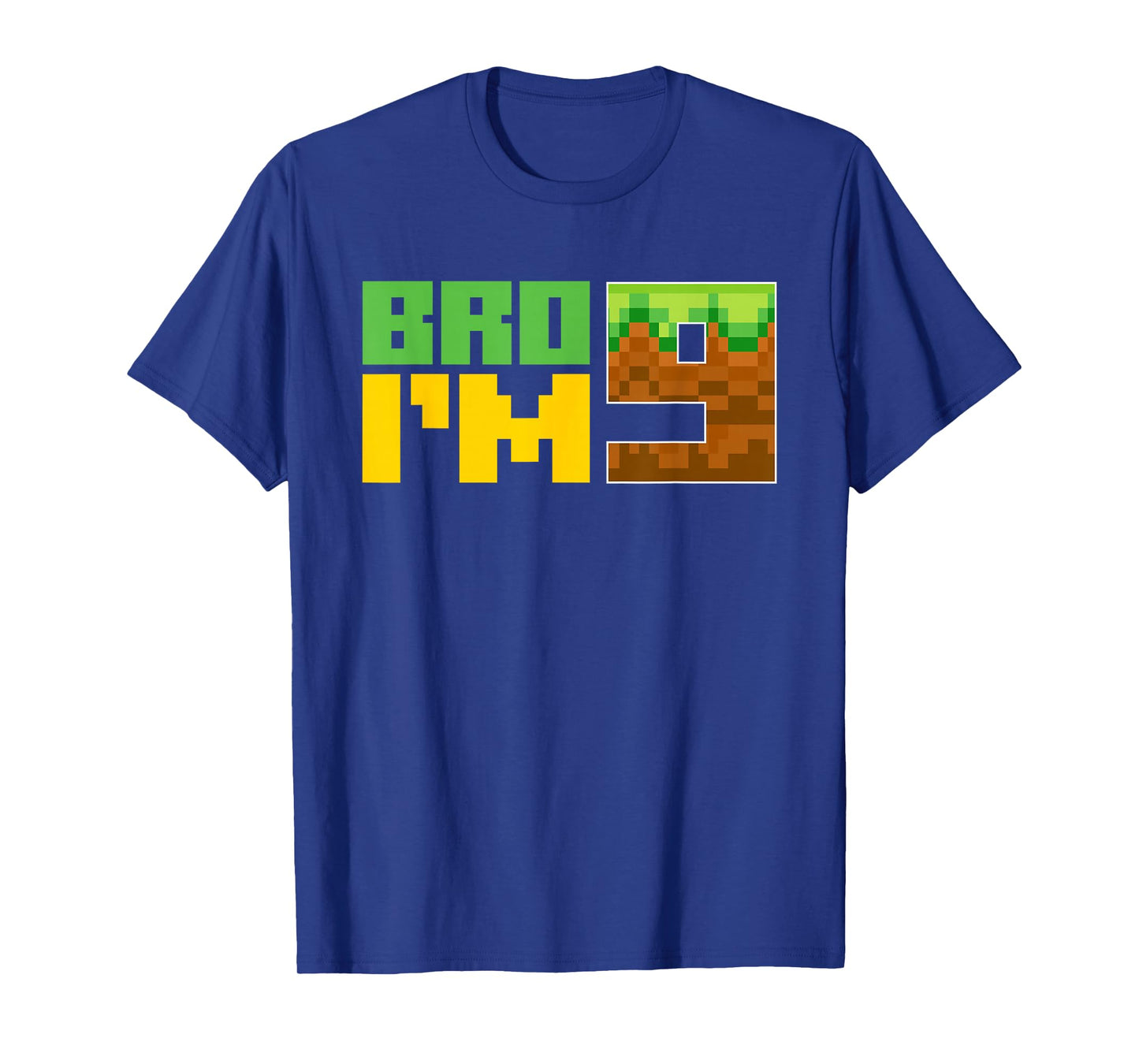 Birthday Boy Bro I'm 9 Year Old Birthday Party Gamer Pixel T-Shirt