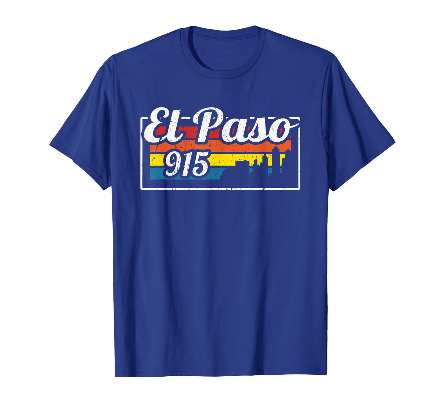 Vintage El Paso City Skyline 915 State Of Texas Retro Gift T-Shirt