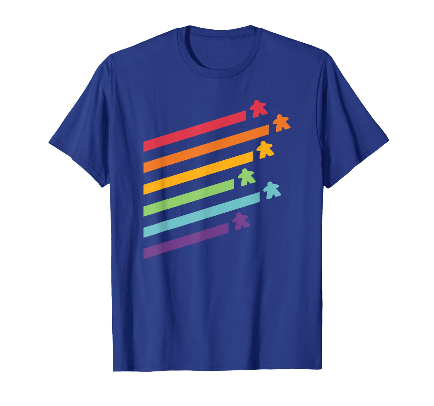 Board Game Meeple Retro Stripes T-Shirt