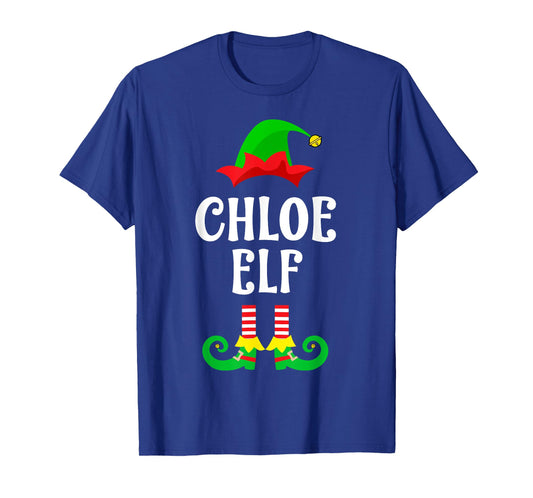 Chloe Elf Personalized Name Christmas Family Matching T-Shirt